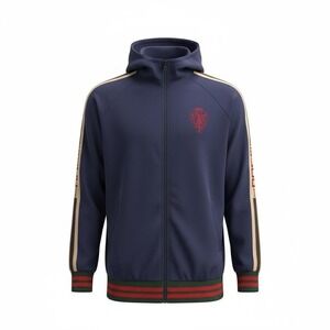 Gucci navy blue zip up hoodie Size XXL